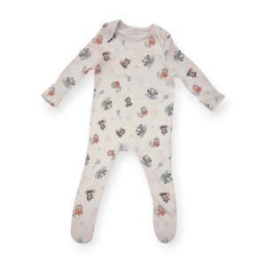 kitty cat print ls onesie
