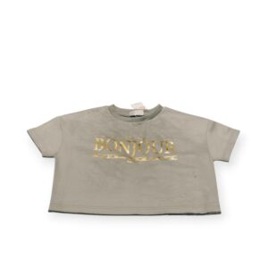 gold print top