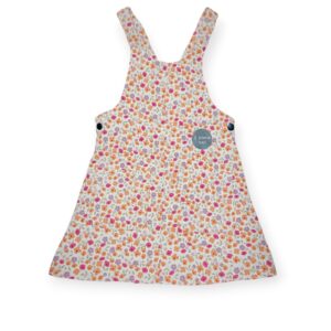 2 piece set (floral overall + plain tee)