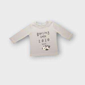 panda bear print ls top