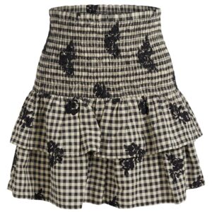 embroidered y2k mini skirt