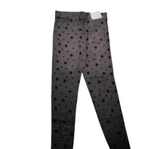 star patent embroidered tights