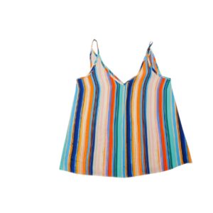 petite line sleeveless cropped top