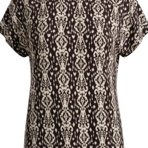two tone simple short sleeve top