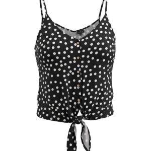 polka dot sleeveless top