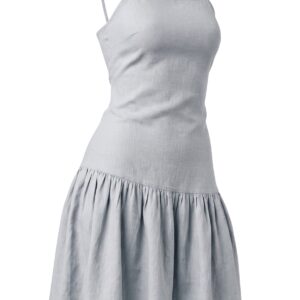 sleevless denim dress
