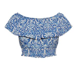 scrunchie detail crop top