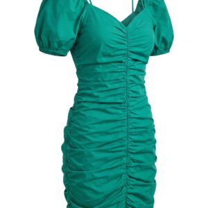 ss scrunchie detail dress