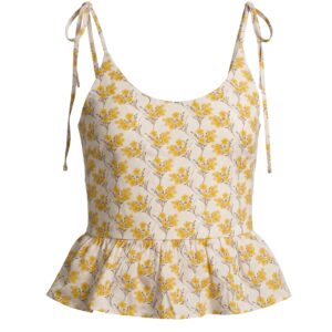 linen sleeveless flare top