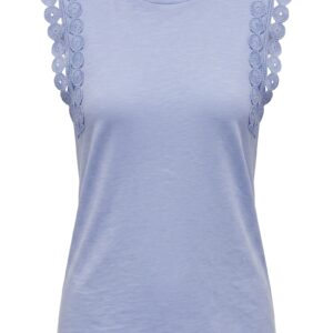 embroidered sleeveless summer top