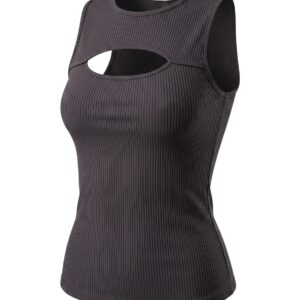 slit chest sleevless top
