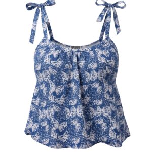 butterly pattern sleeveless top