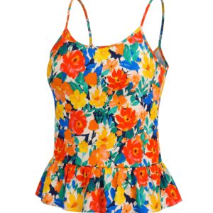 petite line sleeveless floral top